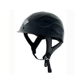 Harley Davidson Men's Midnight Flame II Half Helmet. Meets DOT requirements. 97226-07VX