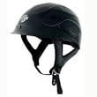 Men's Midnight Flame II Half Helmet - Constructed of a lightweight aerodynamic Aramid&reg; and fiberglass shell that features an exclusive shape with molded flames. Other features include a removable shortie visor, quick release pull tab on the D-ring, Bar & Shield logon on the front, CoolMax&reg; removable liner (replacement liner, visor and clear, smoked and tinted shields are all available). Helmet bag is included. Meets DOT requirements. KBC&reg;, 1 lb. 13 oz. 97226-07VX/002L