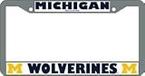 Michigan Wolverines Chrome License Plate Frame