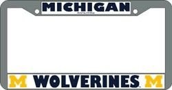 Michigan Wolverines Chrome License Plate Frame