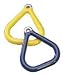 Commercial Coated Triangle Trapeze Rings, Green