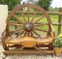 WHEEL BENCH OX-BW2 RECLAIMED TEAK