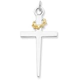 18k Gold -plated Sterling Silver Cross Pendant