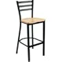 Richardson Ladder Back Series - 30" Bar Stool: Mahogany