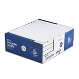 3-Across Dot Matrix Printer Addressing Labels, 4 x 1-7/16, White, 15000/Box