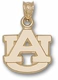 Auburn Tigers 1/2 Polished AU Charm - 10KT Gold Jewelry