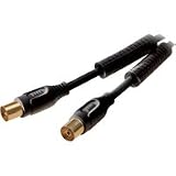 Produkt-Bild: Vivanco Antennenkabel Koaxstecker <-> Koaxkupplung mit Ferritkern >75dB 3m schwarz