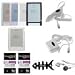 Crazyondigital Kindle DX skin Black + skin Clear + skin Pink + skin Clear + Hard Crystal Case + Auto car charger + home travel charger + 2x Screen protector + Compatible earphone + Complement Crazyondigital fishbone headphone winder