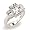 Women's 2/3 Stones Style Clear Cubic Zirconia Special Plating Ring, Size: 5-10 Sterling Silver .925