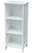 Three Tier White Wood Floor Standing Storage Shelves Unit