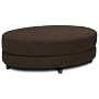 Avenue Six Roundabout Oval Ottoman, Chocolate