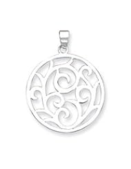 Sterling Silver Fancy Round Pendant