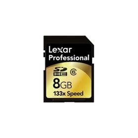 Lexar Professional Series 8 GB 133x Class 6 SDHC Flash Memory Card SD8GB-133-381 by 