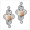 Wrought Iron Swirl Sconces - Style 32402