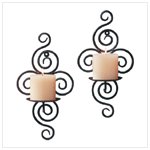 Wrought Iron Swirl Sconces - Style 32402