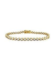 Diamond Tennis Bracelet : 18K Yellow Gold â€" 4.00 CT Diamonds
