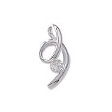 Image of Sterling Silver Twist CZ Pendant with 18 inch chain