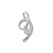 Sterling Silver Twist CZ Pendant with 18 inch chain