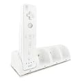 (W) Nintendo Wii Quad Remote Station Dock Stand Charging Dock with 4 FREE Rechargeable Batteries (for use with or without Wii Motion Plus) - iZKA™ One Stop Shop For All Your Accessory Needs