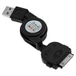 NEW Retractable Black USB Cable Cord for iPhone 3G 2ND by eForCity