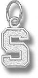 Michigan State Spartans Solid Sterling Silver ''S'' Pendant
