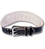 TKO 4 Padded Leather Belt, Black, Large