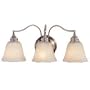 Murray Feiss Three-Light Bristol Vanity Strip, Pewter with White Alabaster Glass Shades # VS6703-PW
