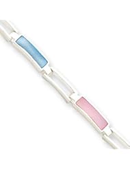 Sterling Silver Mother of Pearl Bracelet QH1005-7.25"