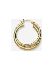 28mm X 26mm 14k Concentric Hoops Tube Earrings