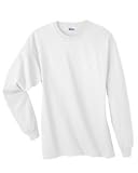 Hanes - 5.2 oz. ComfortSoft Cotton Long-Sleeve T-Shirt >> S,white