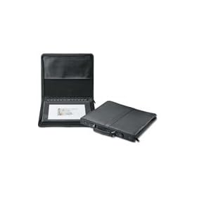 Prat Paris Start 4 Genuine Leather Presentation Case, Zippered Multi-ring Binder with Ten 14 x 11 Archival Sheet Protectors, Cover Color: Black