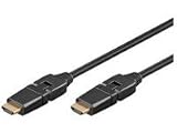 MicroConnect HDMI v1.4 19 - 19 360ø plugs 1,5meter 360ø rotatable plugs, 51839