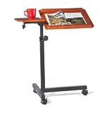 Rolling, Adjustable Wood Laptop Table Desk