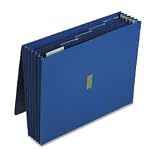 Pendaflex 14271 5-1/4 Expanding Wallet, Velcro Closure, 12 x 10, 6 Pockets/5 Tabs, Dark Blue
