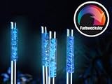 Garten Edelstahl-Solar-Wegeleuchte farbwechselnd, 4er Set