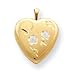 Genuine IceCarats Designer Jewelry Gift 14K Gold Filled Two-Color 2-Frame Heart Locket