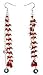 Bead Earring in Sterling Silver & Carnelian Gemstone Indian Style 5  (ers155)