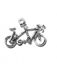 Sterling Silver 3D Tandem Bicycle Charm