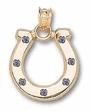 Indianapolis Colts Horseshoe 5/8" 7 .01 Sapphires 10K Charm/Pendant