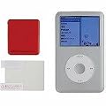 iPod classic 80GB/120GB用クリアシリコンジャケットバリュー3点セット（レッド）[UAMASF02RD]