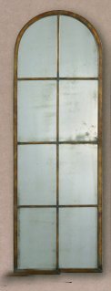 Large Slim Antiqued WINDOW Arch MIRROR Wall Leaner Horchow Neiman Marcus On Sale