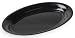 Black Oval Plastic Serving Tray. Platter size is 16