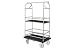 Bellman Condo Cart 40x25 Satin Aluminim Black Carpet, 4 Pneumatic Wheels