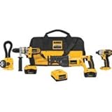 DEWALT DCK475L Heavy-Duty 18-Volt 4-Tool Cordless Combo Kit with NANO Technology