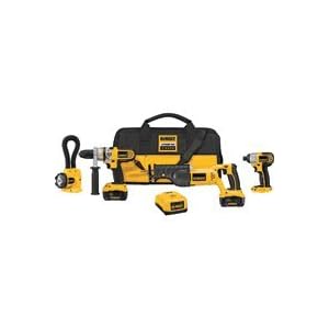 DEWALT DCK475L Heavy-Duty 18-Volt 4-Tool Cordless Combo Kit with NANO Technology by 