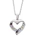 Sterling Silver Genuine Multi Gemstones Heart Pendant
