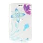 White Flower with Purple Butterfly Snap on Faceplate Hard Case Cover for Apple 3G iPhone / iPhone 3GS 3G S Cell Phone