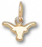Texas Longhorns Solid 10K Gold Solid Longhorn 1/8” Pendant