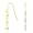14K White Gold Three-Stone Baguette Cut Diamond Earrings - 0.36 Ct. (ALSO AVAILABLE WITH GEMSTONES)