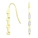 14K White or Yellow Gold Three-Stone Diamond Earrings - 0.36 Ct. or 0.82 Ct. (ALSO AVAILABLE WITH GEMSTONES)